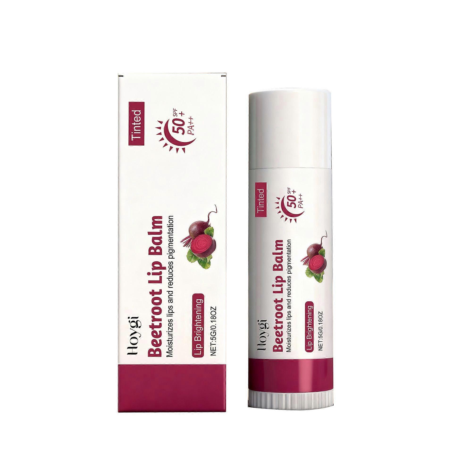 Tinted Beetroot Lip Balm with SPF 50 PA+++ | With Kojic Acid, Ceramide & Peptide | For Dark, Chapped & Pigmented Lips