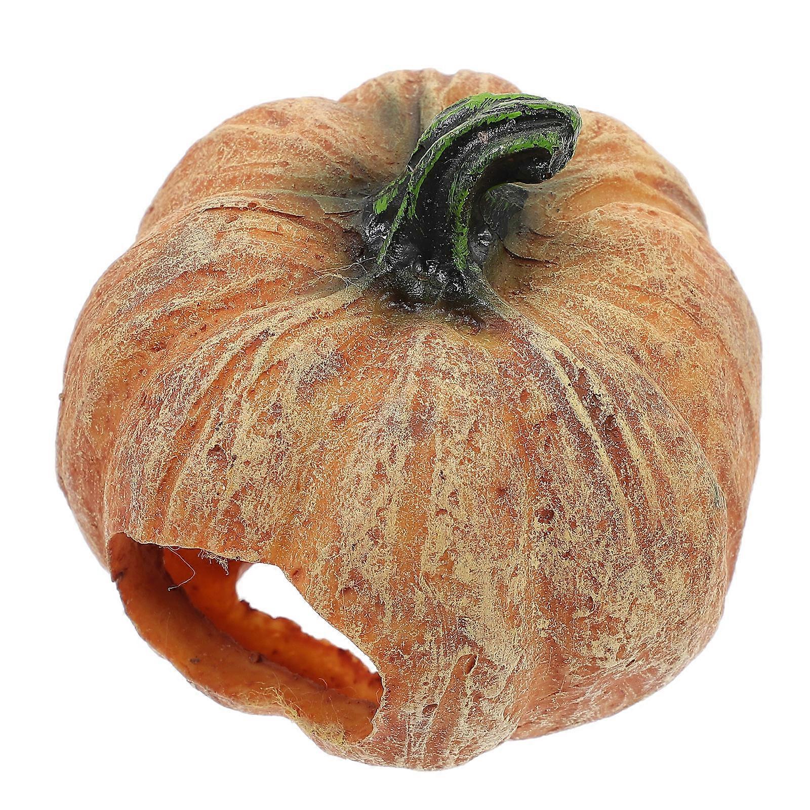 Reptile Hideout Cave Resin Decoration for 3Pcs Tank Pumpkin Statues