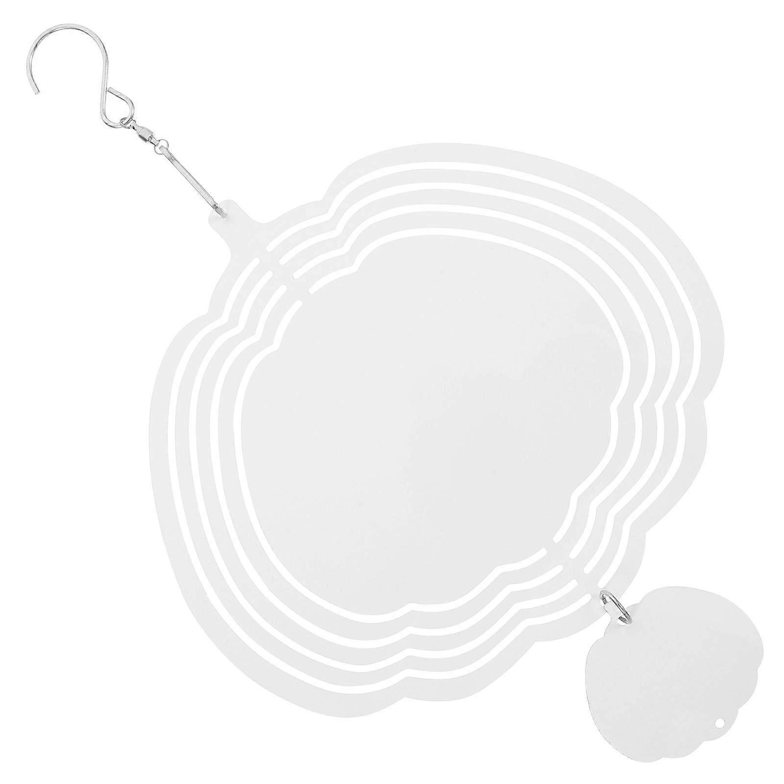 Aluminum Wind Spinner Sublimation Hanging Ornament White 2Pcs for Yard