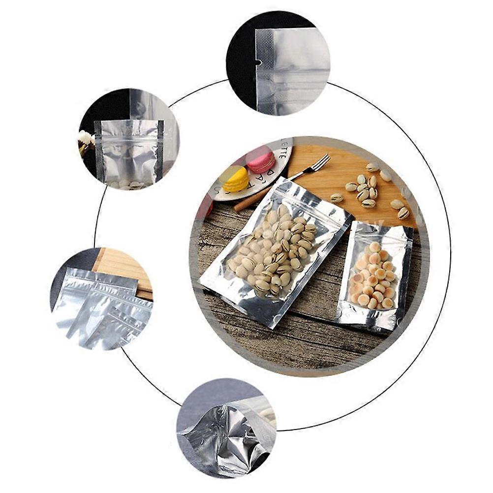 Seal Bags for Food Storage with Reclosable Feature 100Pcs White