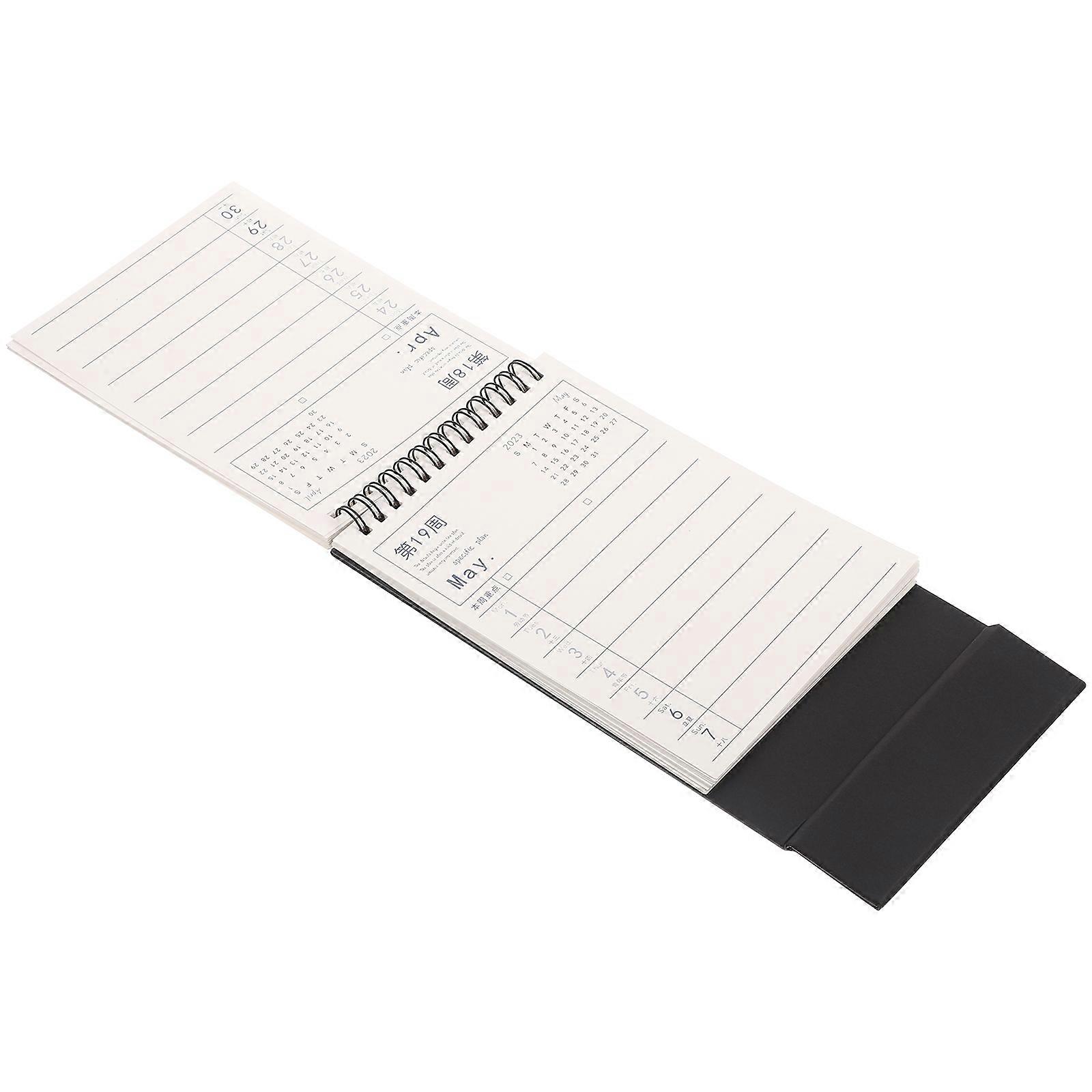 2023 Rabbit Year Calendar For School Use 21.5X12.5X8.4CM Bright And Simple Color 1Pack