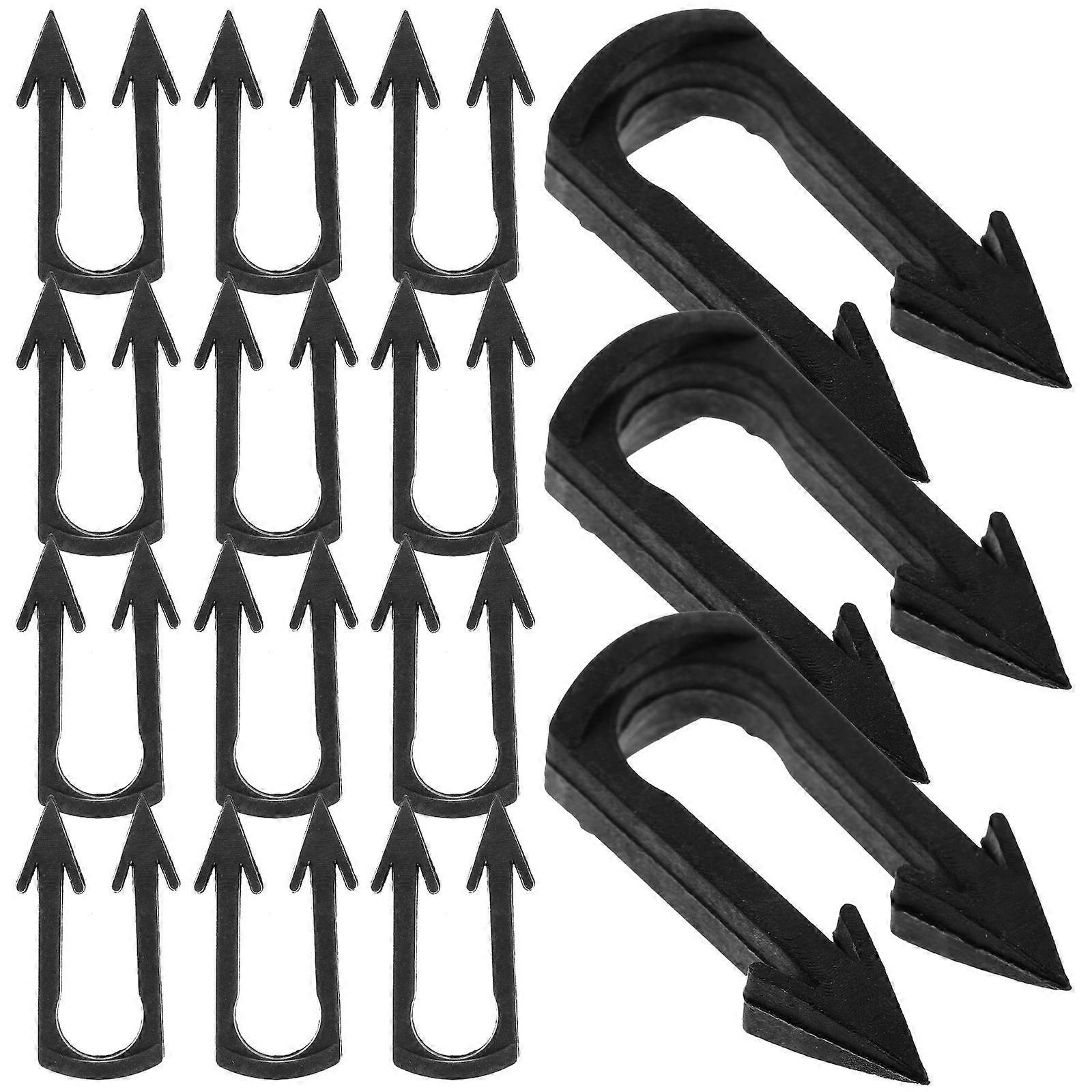 600 Pcs Black Plastic Garden Fixture Clamps For Fixing Vines Designed For Stolon Plants In Various Gardening Applications