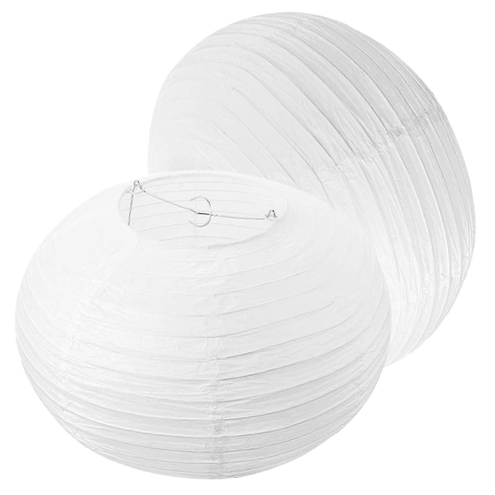 2Pcs Simple Paper Lampshade Suitable For Room Decoration White Light Cover With Lantern Shaped Soft Light