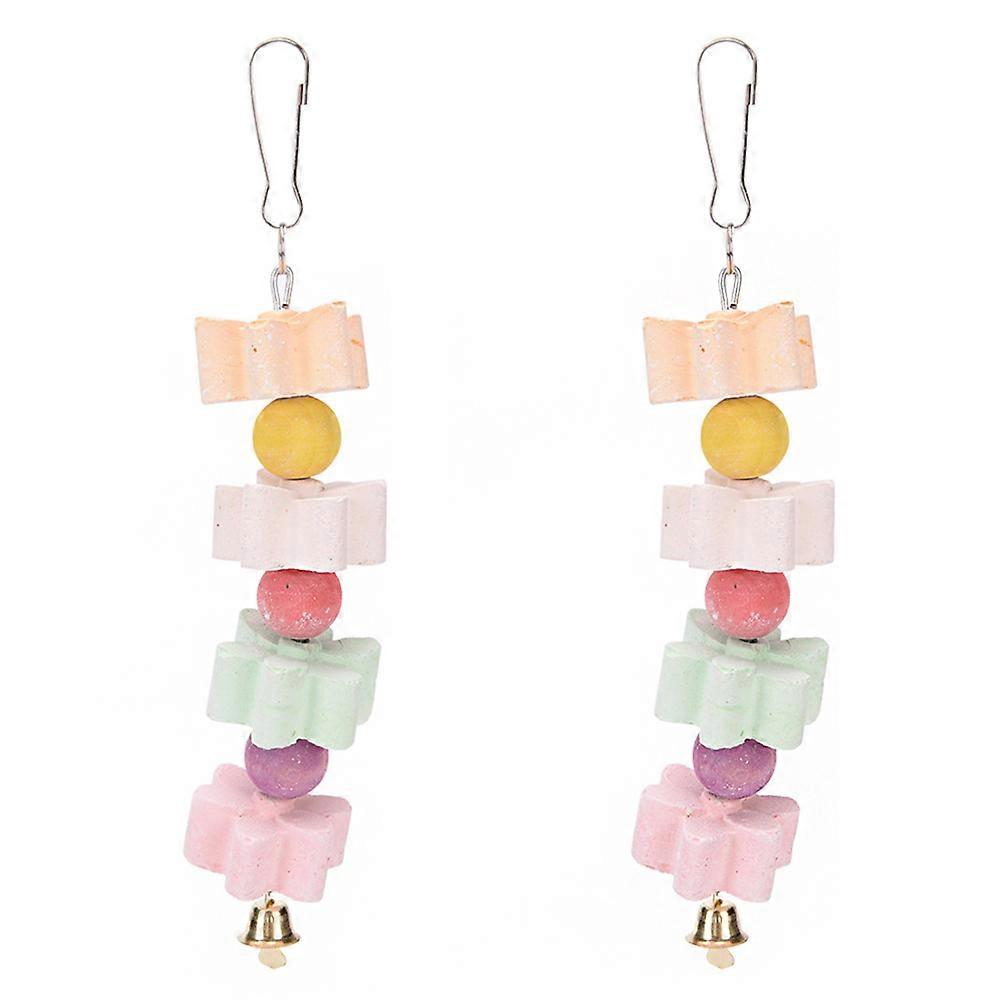 Hamster Chew Toys Natural Stone Flower Shape Pendant 6Pcs Pack