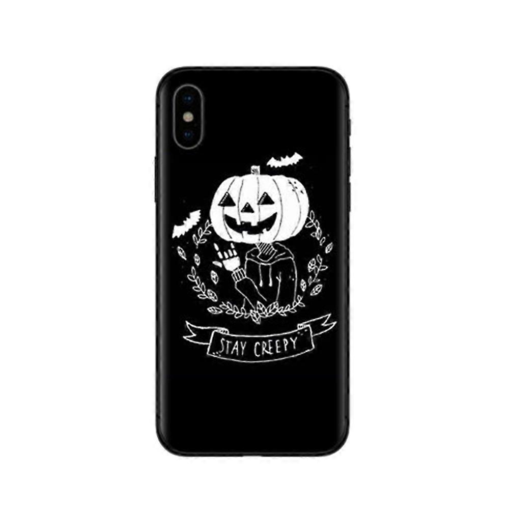 Case Black Tpu Cover with Halloween Pattern for 3Pcs Protection