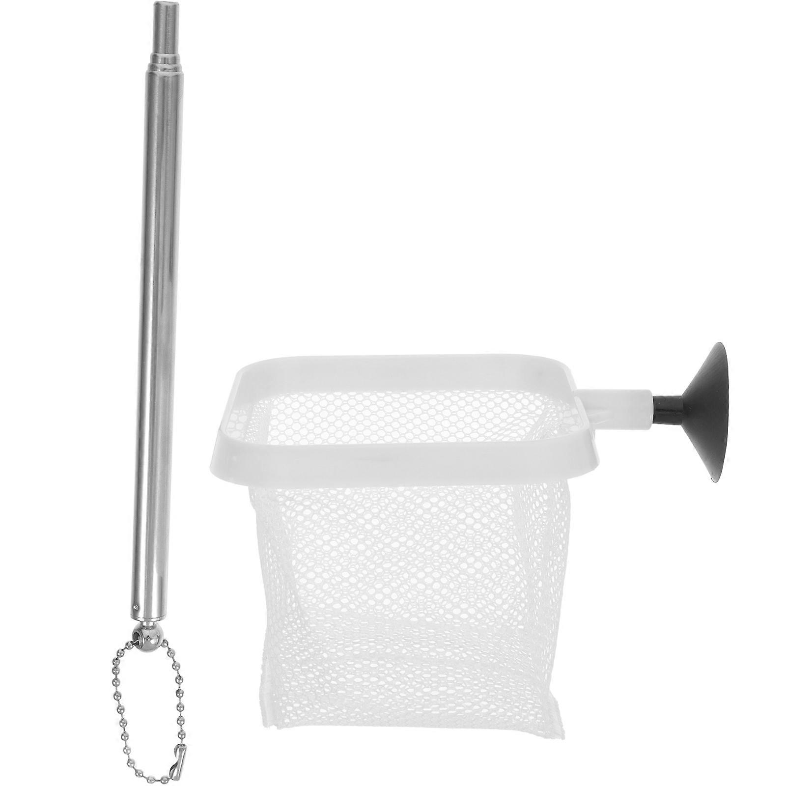 Telescopic Fishing Net White Handheld Fishing Mesh Net for Fish Tank Use