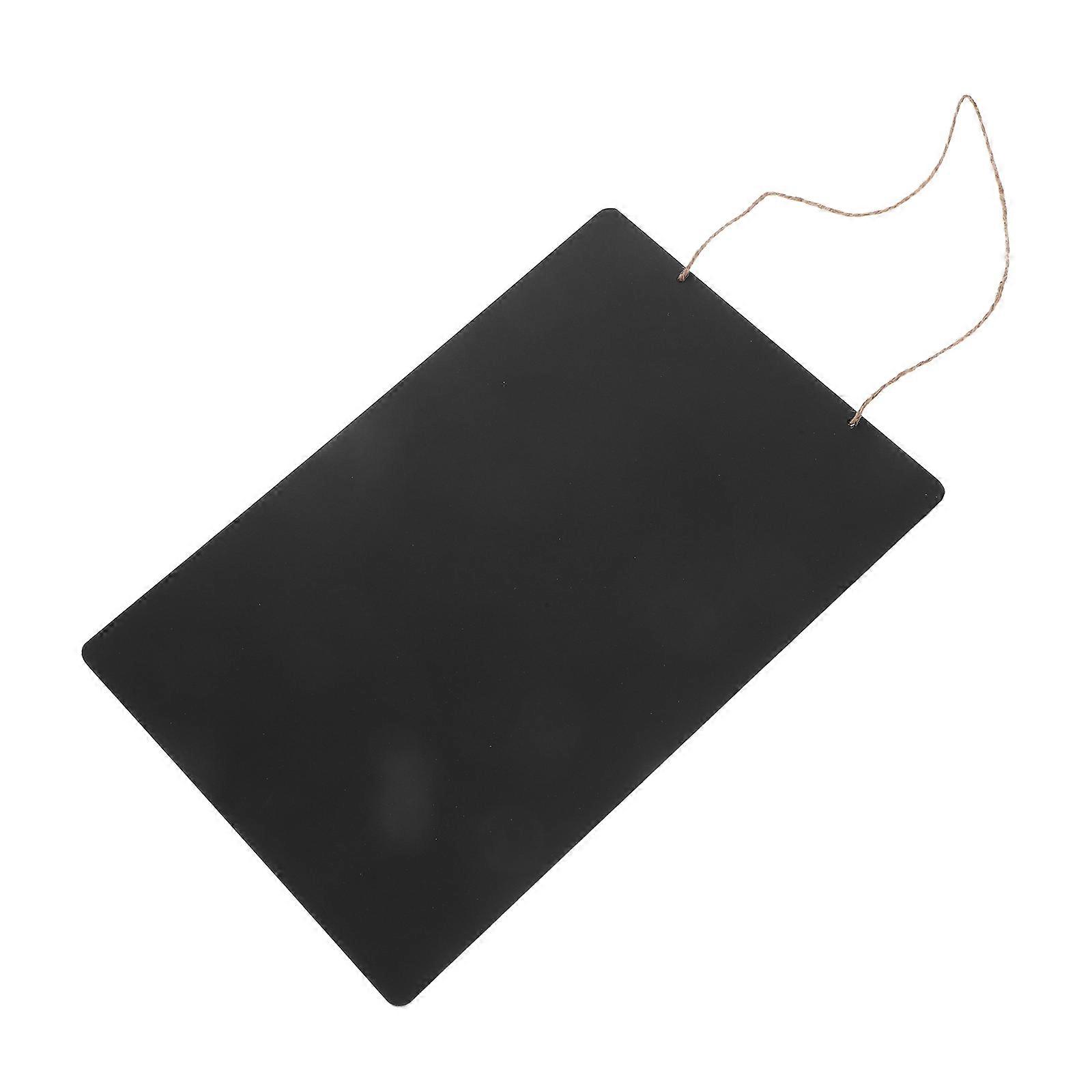 Wooden Message Board Double Sided for Hanging 4Pcs Black Chalkboards