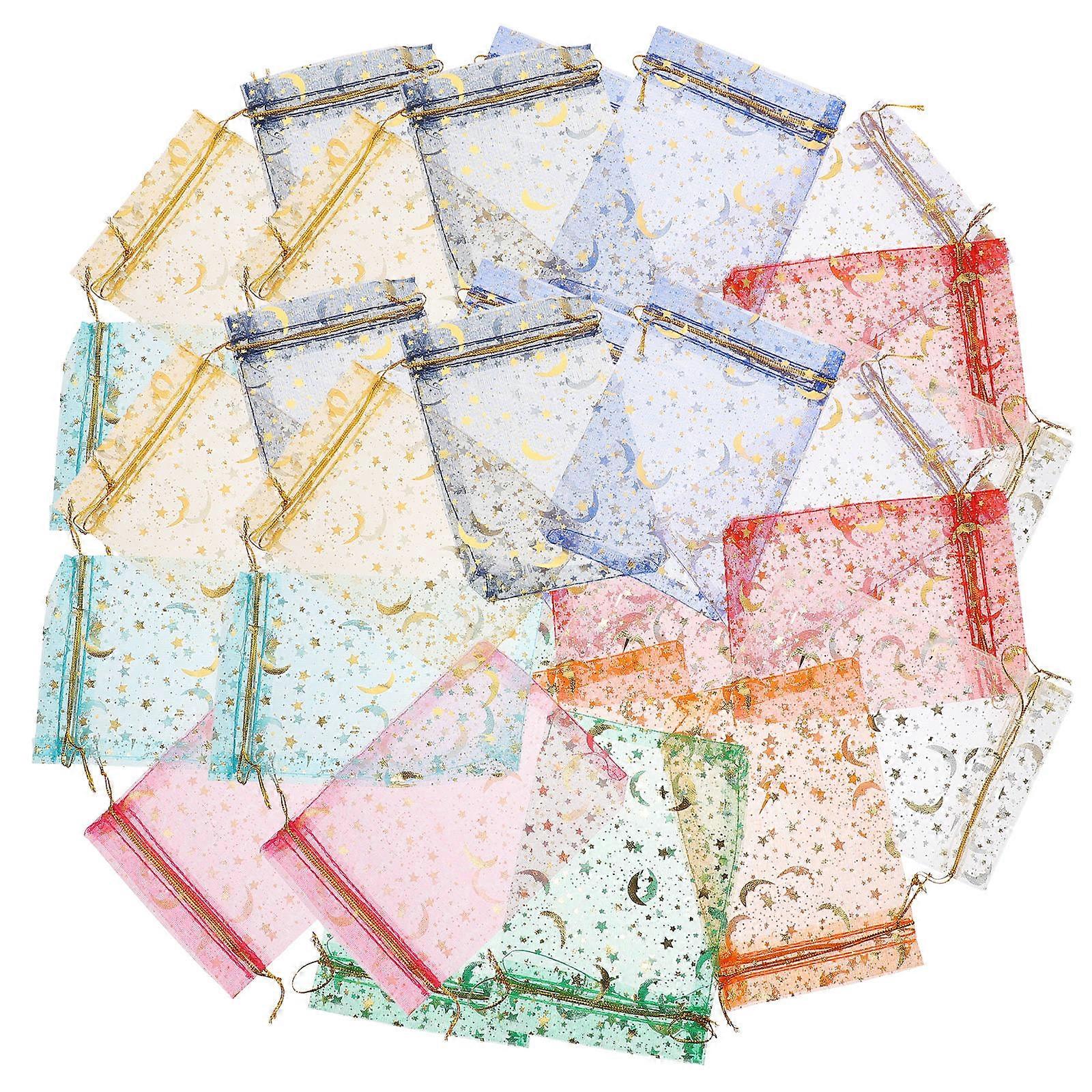 Organza Candy Bags for Party Treats 2Pcs Drawstring Bags Assorted Color