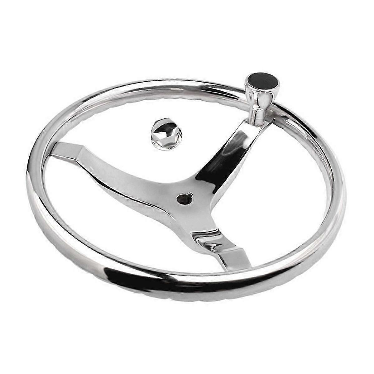 stainless steel steering wheel for boat cable control
