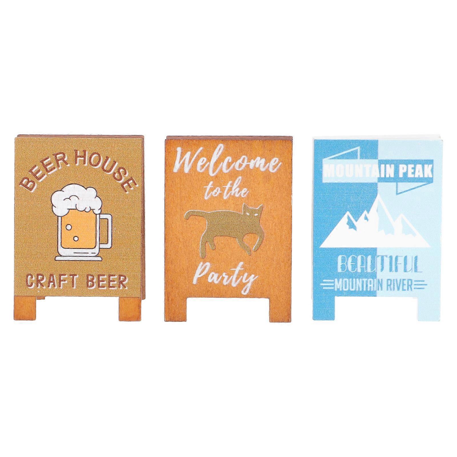 Wood Memo Clamp Decorative Memo Clips for Office Use 3Pcs Wooden Material