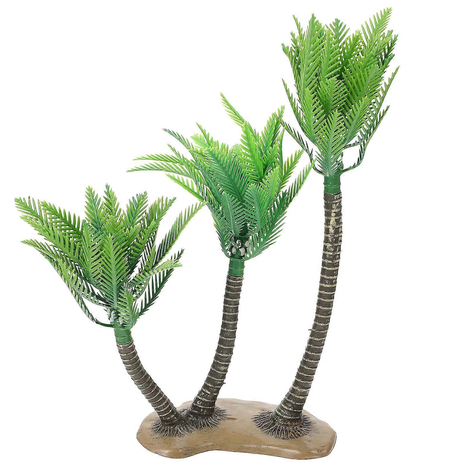 Sand Box Coconut Tree Sculpture Simulation Decor 3Pcs