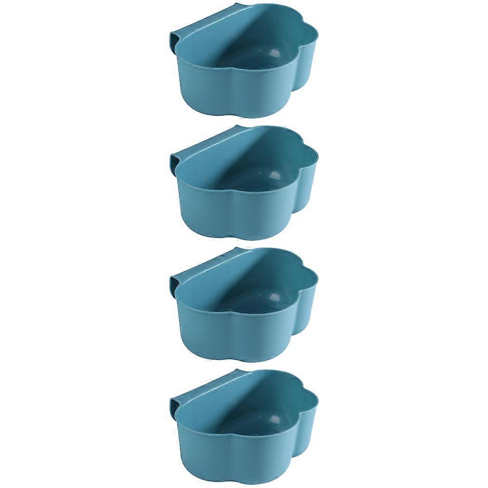 Blue Mini Hanging Trash Can Kitchen Cabinet Door Trash Bin 8Pcs