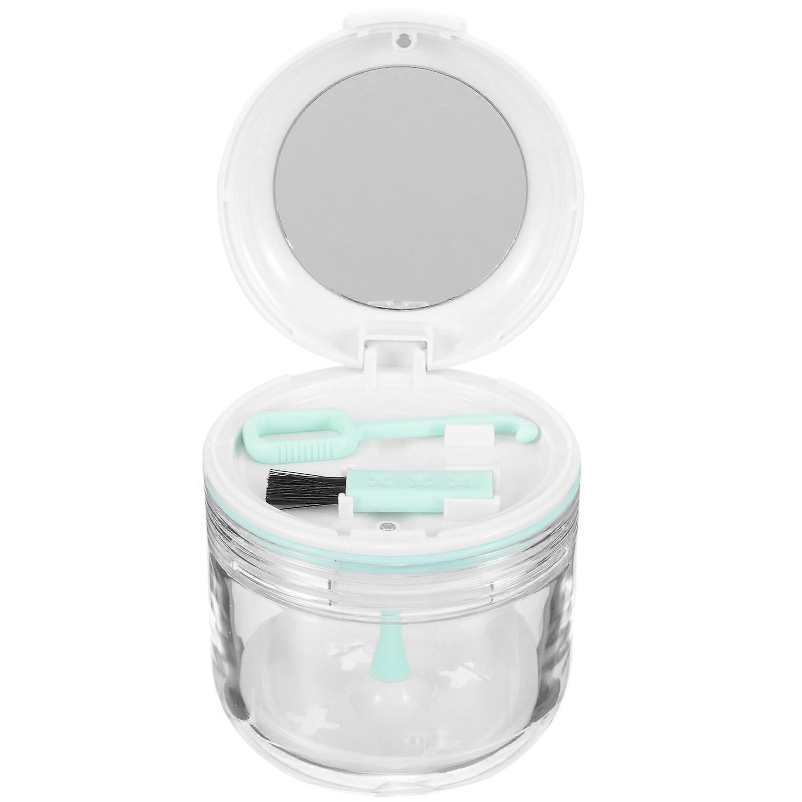 Plastic Denture Case Container 3Pcs For People With Fake Teeth Square Indoor Use And Outdoor Activities Breathable Design