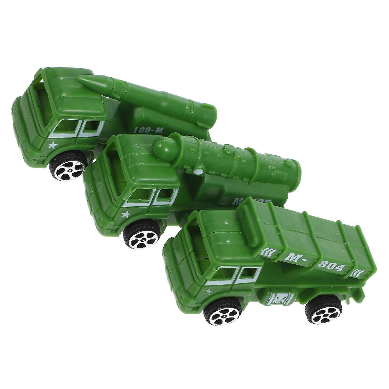 Pull Back Truck-shaped Model Toy Green ABS 15Pcs Fun Playtime