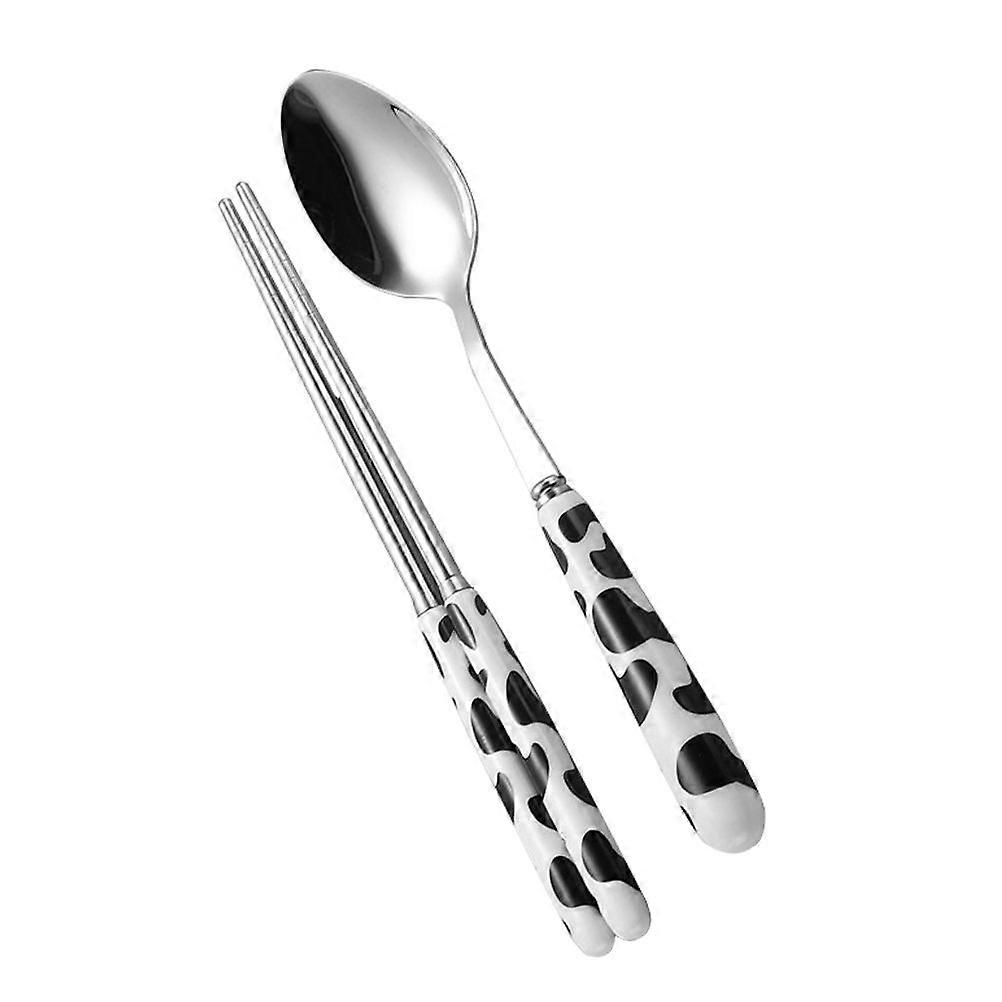 Ceramic Handle Spoon 1Set Assorted Color Ceramic Grip for Home Use