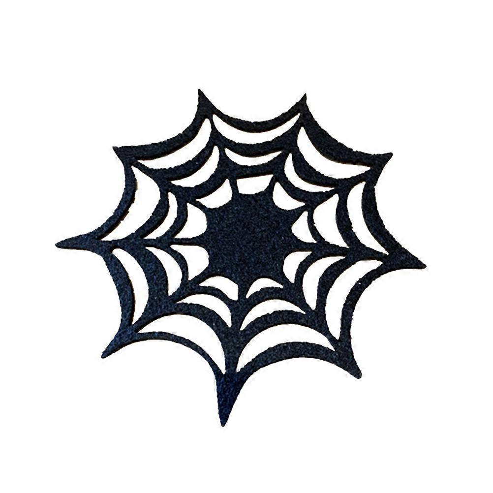 Spider Web Halloween Placemat Felt Coasters for Party Use 2Pcs