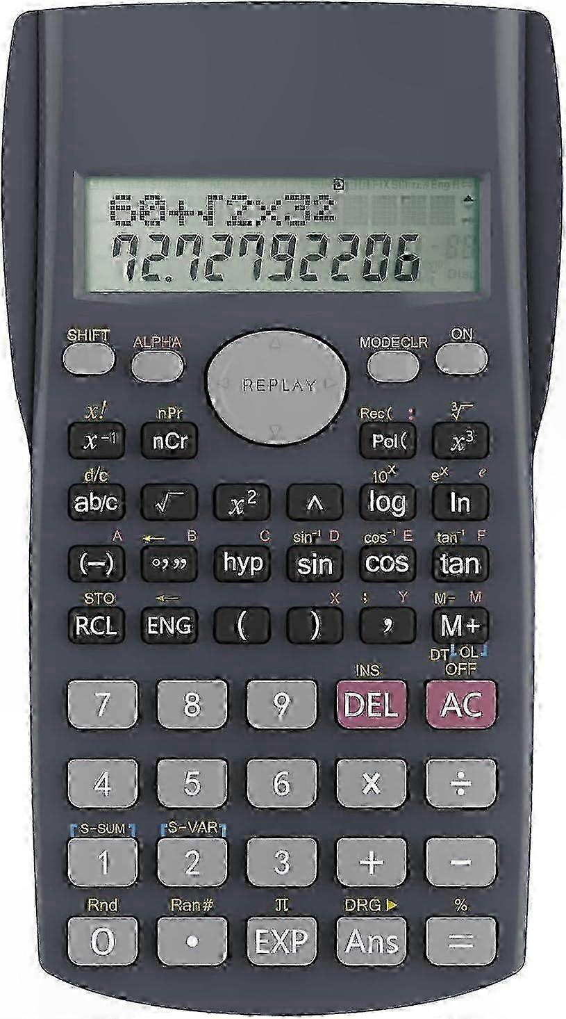 Dual-Line Scientific Calculator for Eon and Business Use, Black