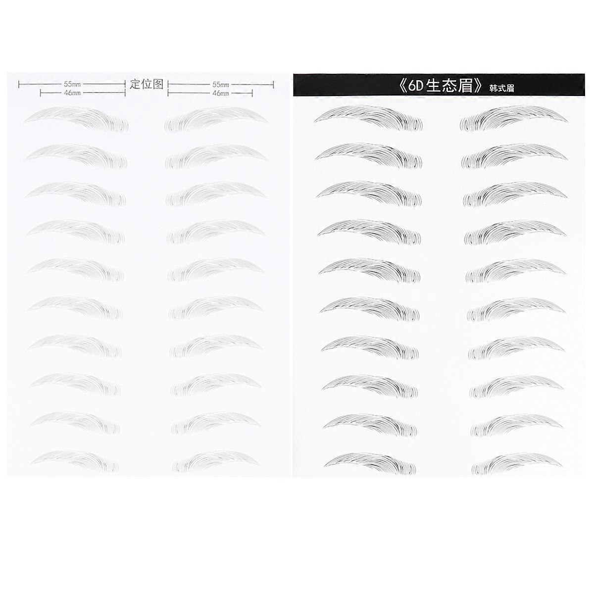 Eyebrows Self Adhesive Waterproof Eyebrows for Women Daily Use 21x15cm Black 20 Pairs