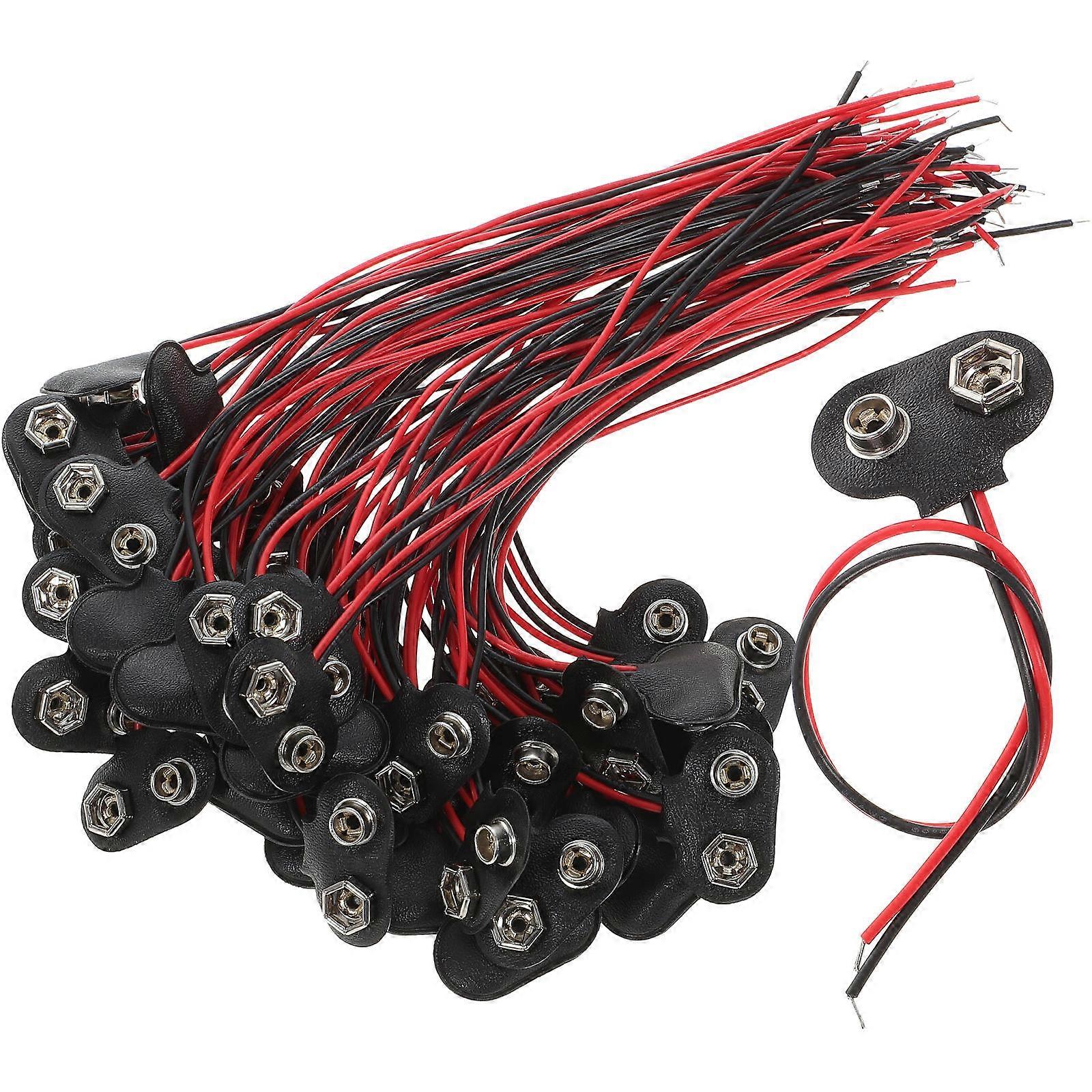 9V Battery Connector Lead Cable Connection for Power Use 50Pcs