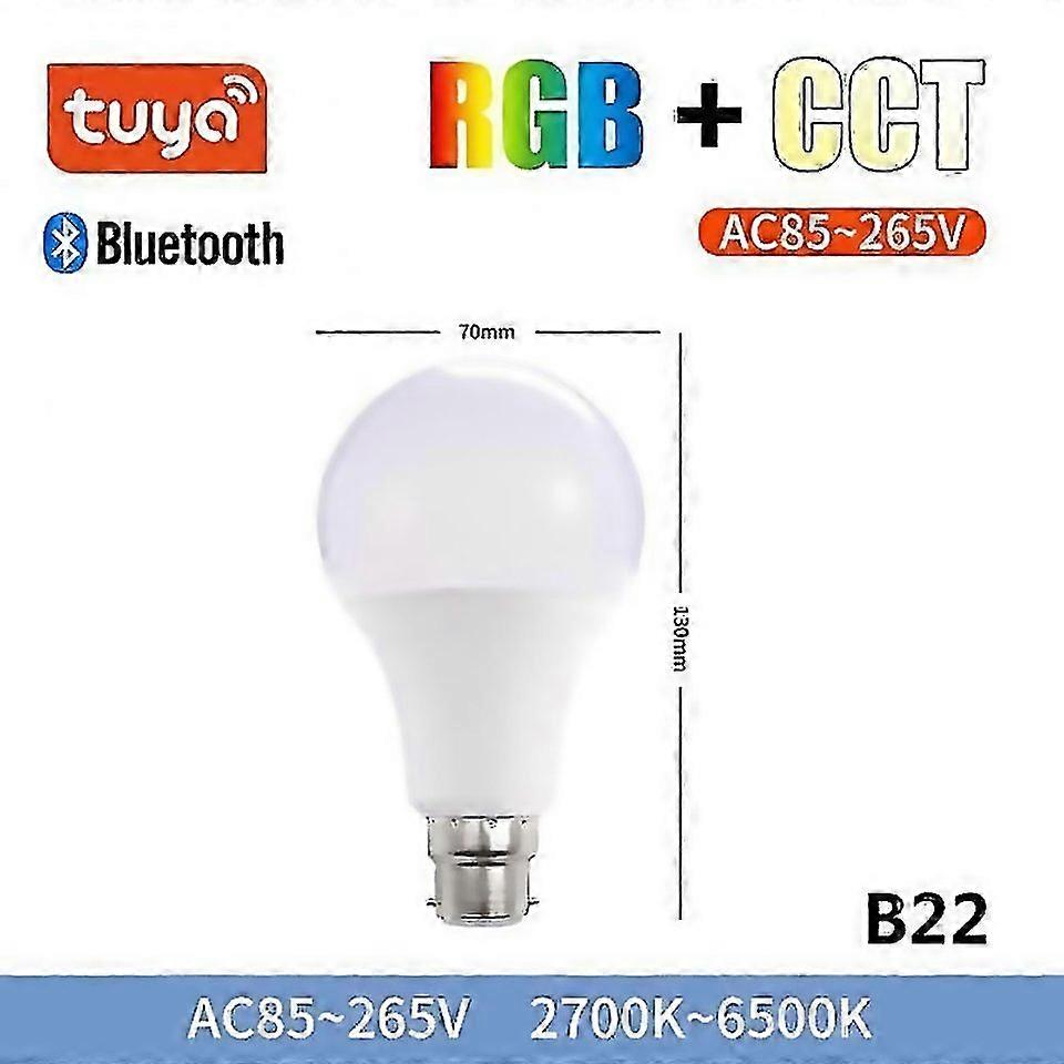 For Tuya Smart Led Bulb Light 10w E27 B22 Tuya Bluetooth Control Rgbcct