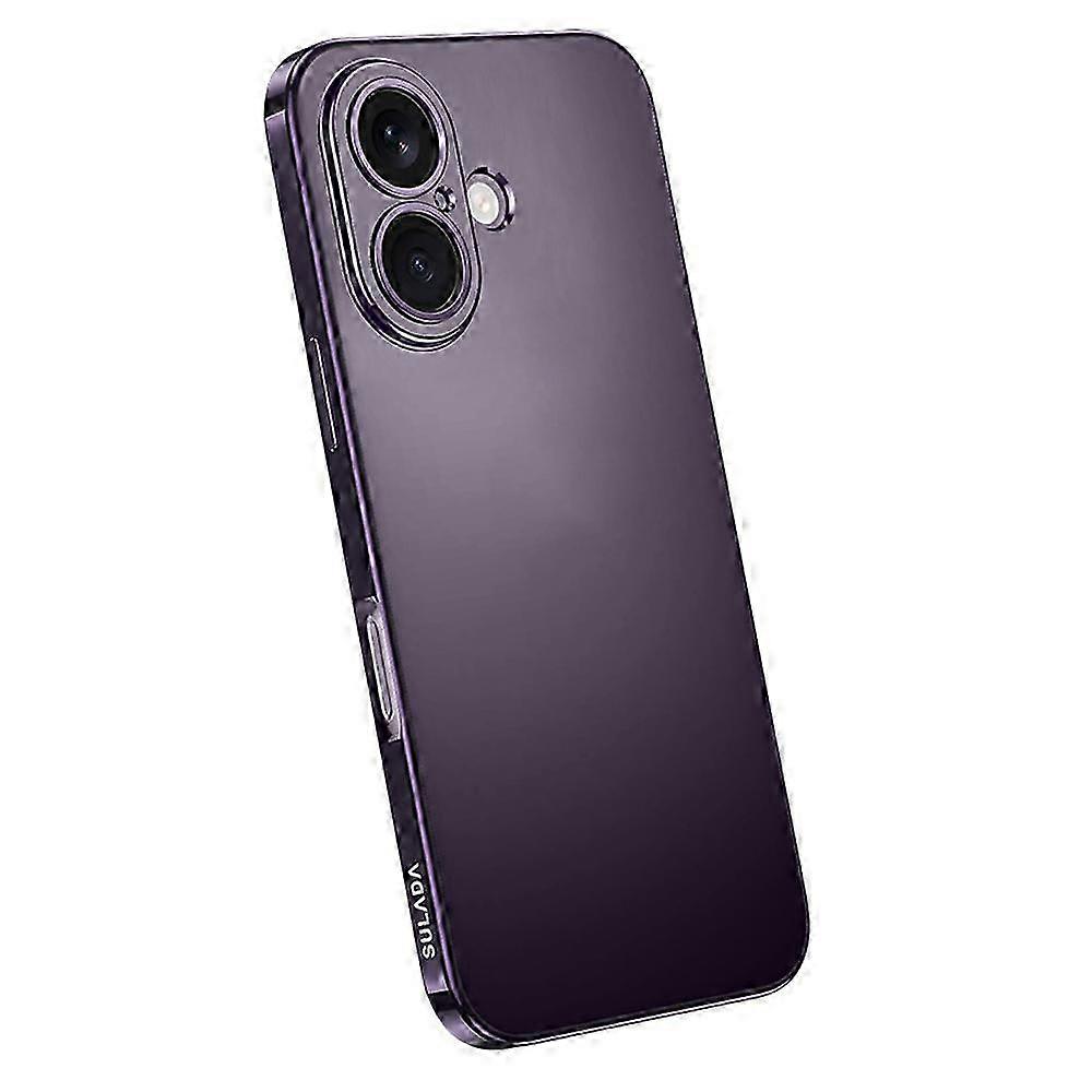 SULADA Nature Series Dark Purple TPU Case with Electroplating Matte Finish for iPhone 17