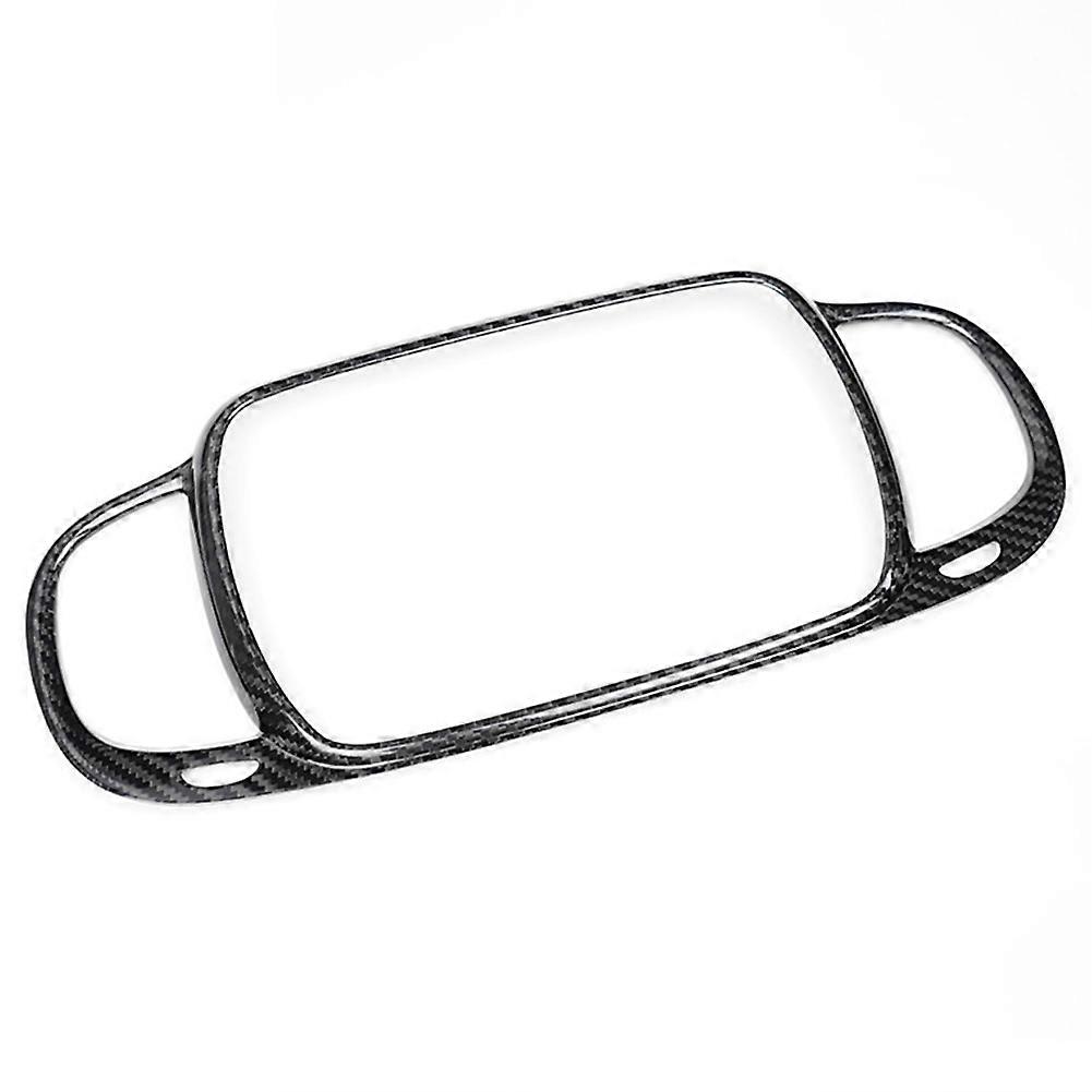 Carbon Fiber Car Dashboard Navigation Screen Frame Cover for Fiat 500 21-2023 LHD Center Air Condition Outlet Frame Trim