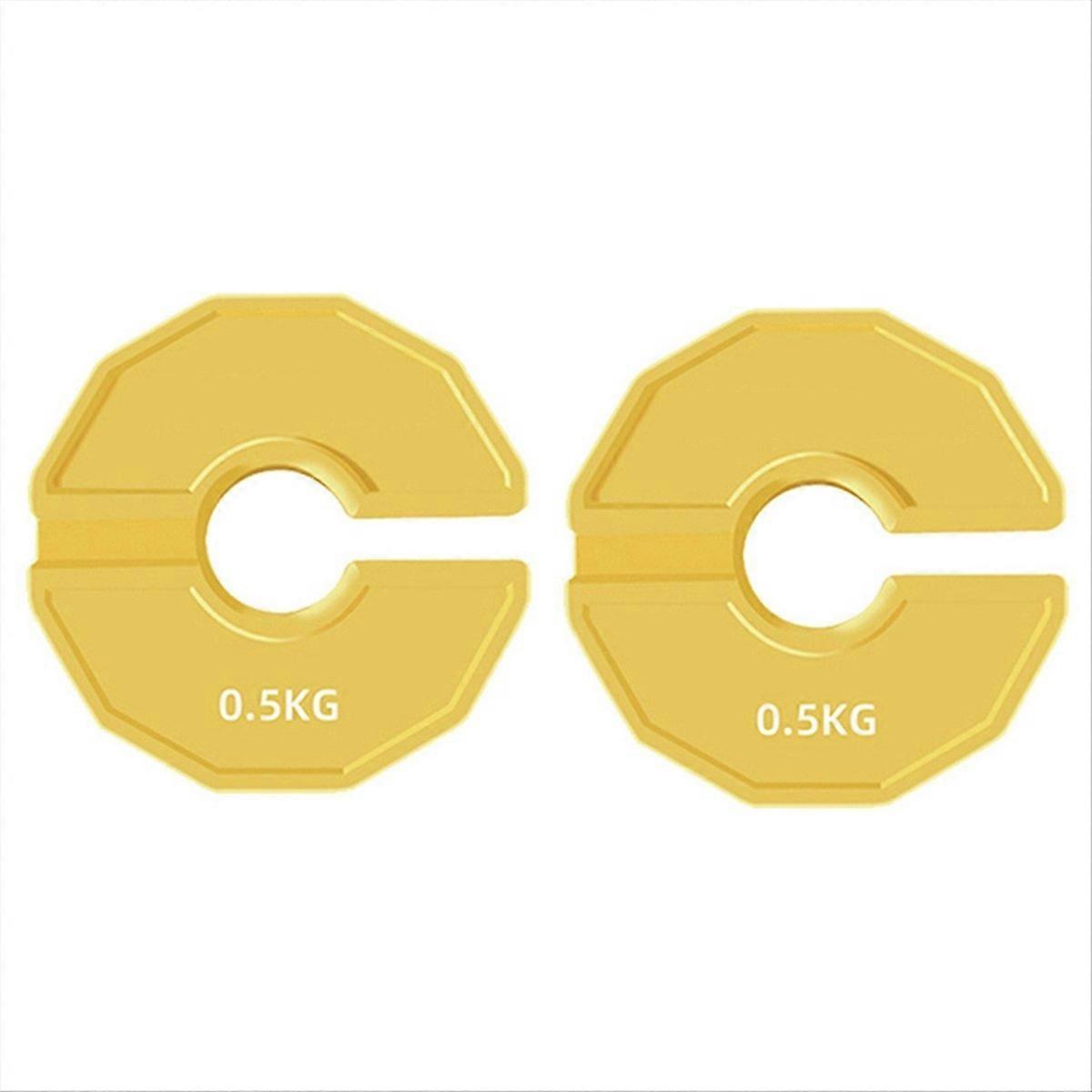 2PC Gym Micro-type Plaques Haltère en caoutchouc Poids, 35mm Ouverture 0.5KG