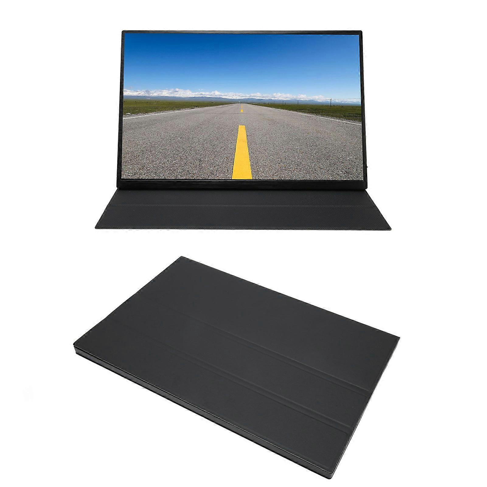 Portable Monitor 16 Inch 2.5K IPS FHD HDR 60Hz Refresh Type C Mini HD External Mobile Screen for Laptop Tablet 100‑240V US Plug 