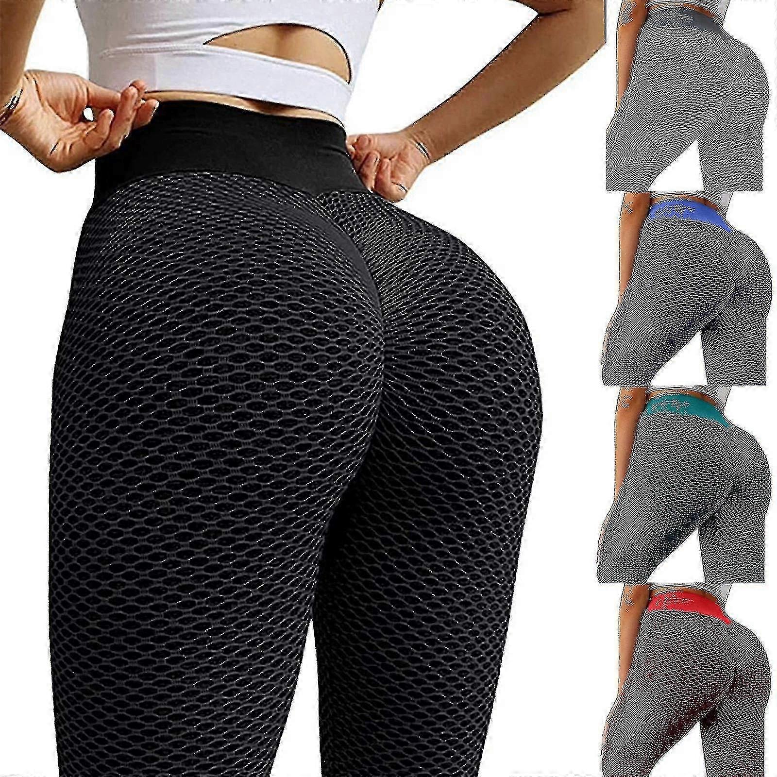 طماق نسائية اليوغا طماق الصالة الرياضية مكافحة السيلوليت اللياقة البدنية بعقب رفع السراويل