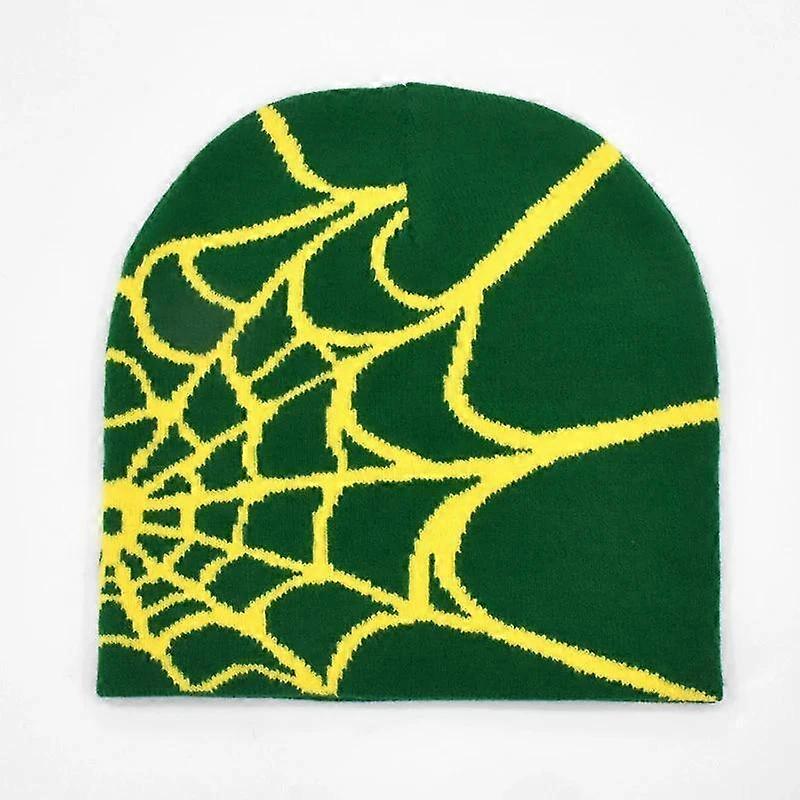 Y2K Spider Web Beanie - Colorful Collection of Beanies Featuring Vibrant Spider Web Designs Unisex Soft Touch Materials Adjustable Fit for C