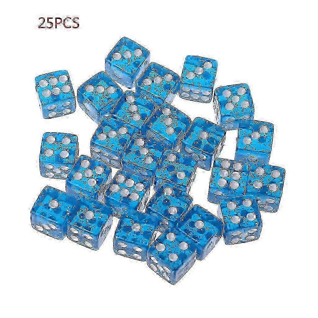 25 Pcs/Set New Party Game Dice 12 Square Transparent Dices Colorful Club for Pla