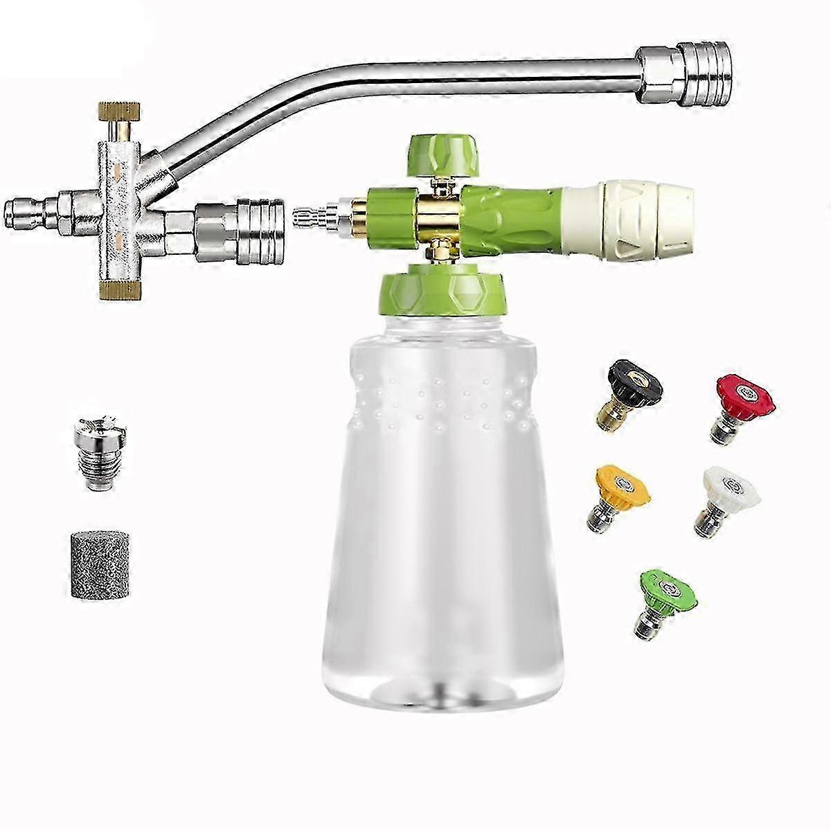 Heavy Duty Foam Cannon with 1/4inch Quick Connect and Dual Tips