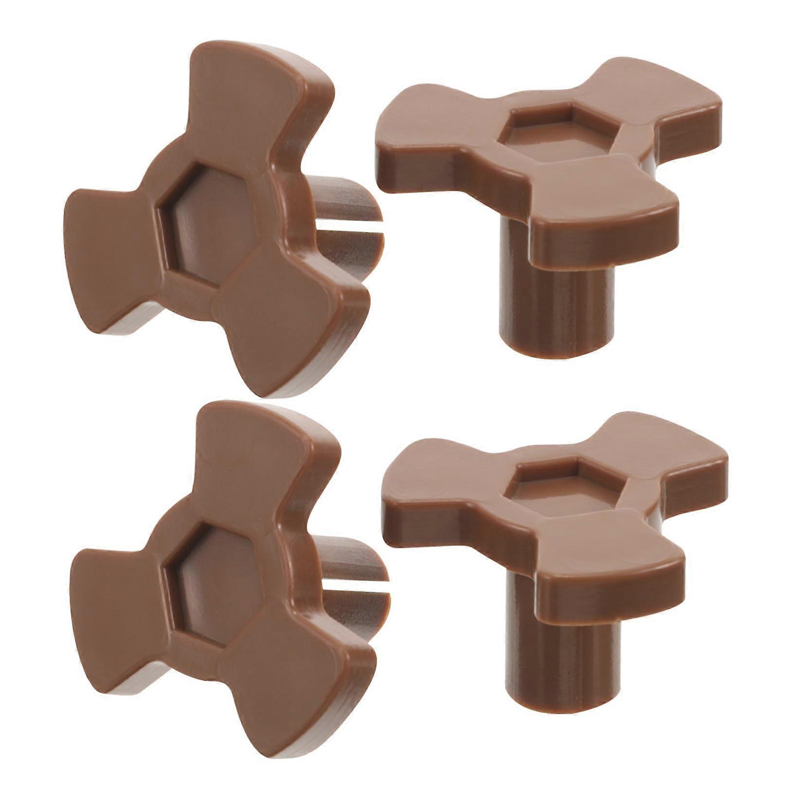 Microwave Turntable Coupler 4 Piece Plastic Shaft Replacement For Tray Support Compatible With Standard Microwaves