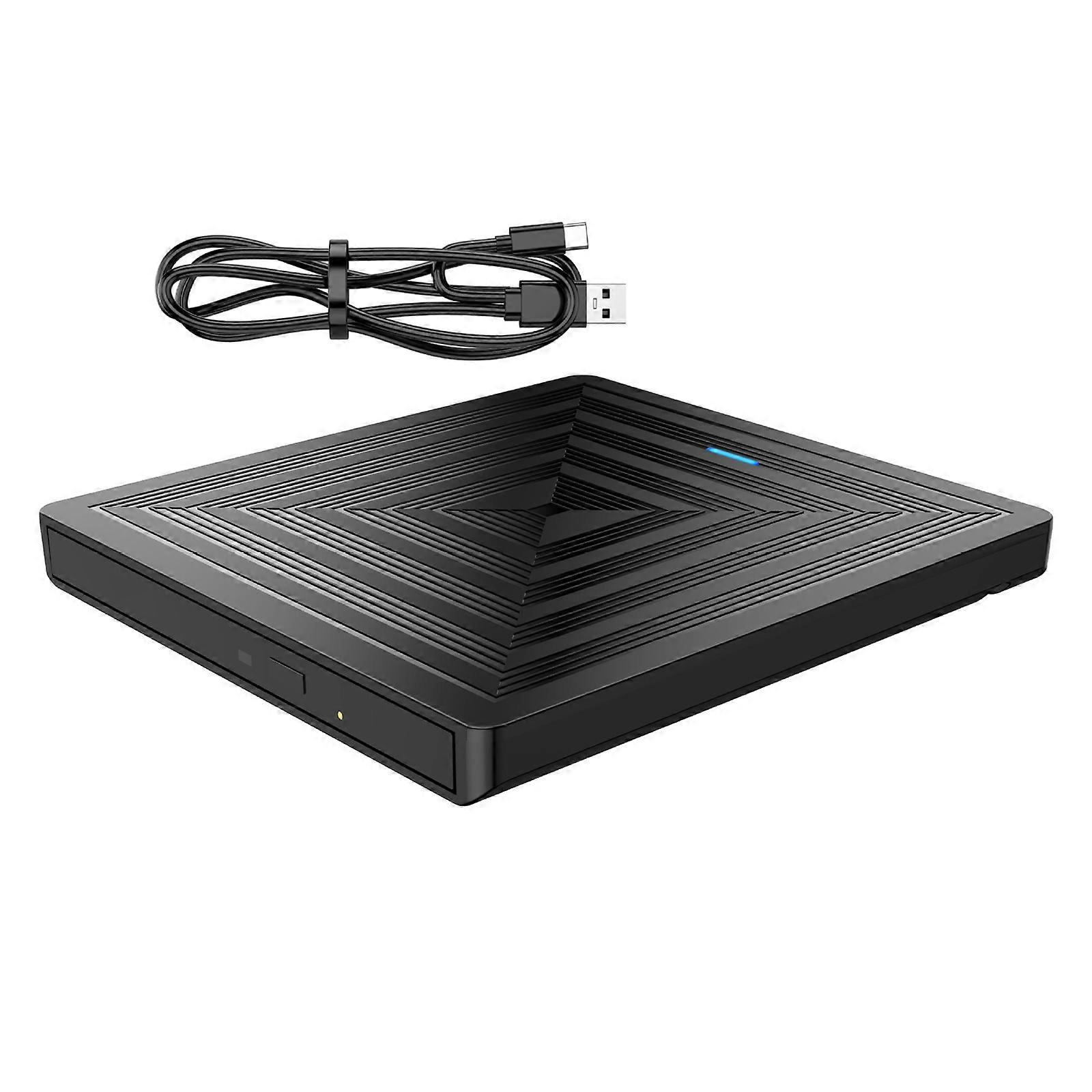 Portable USB3.0 External DVDs RWs Drive Fast Speed Burners for Laptop Desktop PC with Shockproof Design Multicolor