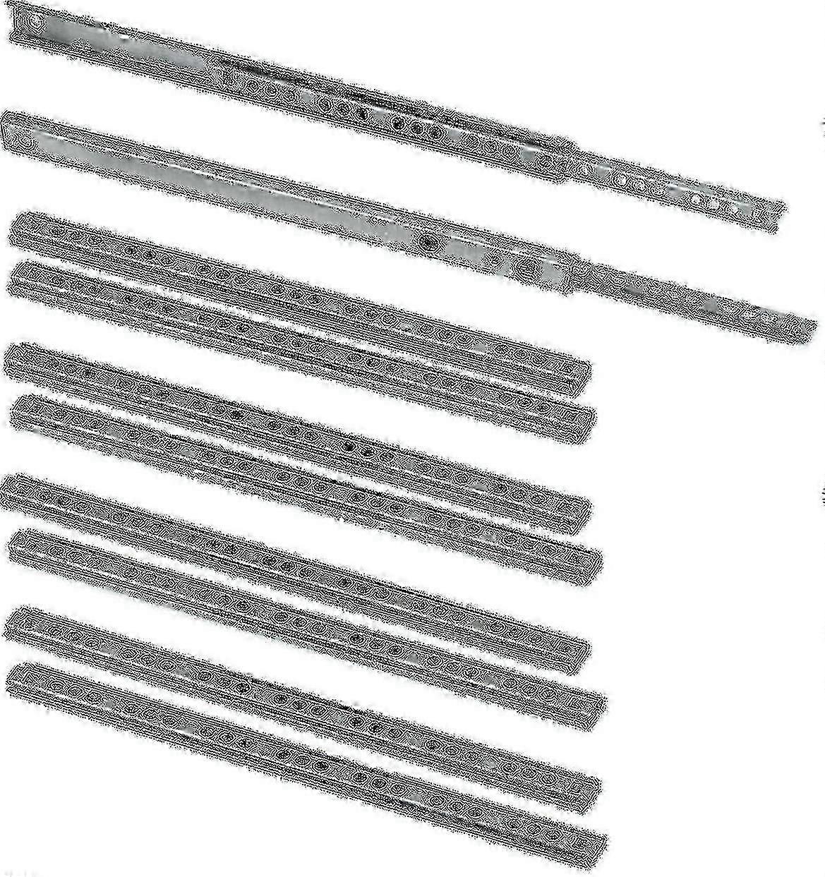 Pack Of 5 Pairs (10 Pieces) Slides/ball Slides Extract Part 17mm X 278mm For Drawer, Zinc Plated TA