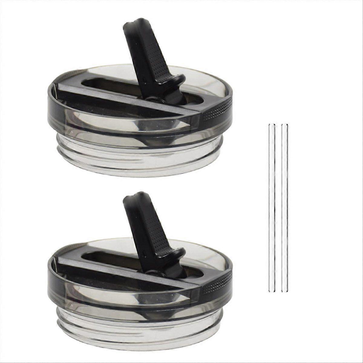 2PCS Cup Lids for Lids Leakproof, Lid Replacement for 40oz with 2 Straws