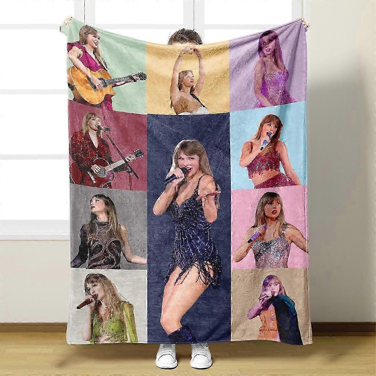 Taylor Swift The Eras Tour Blanket Throw High Definition Soft Warm Fluffy Blanket for Bedroom, Flannel, Sofa, Party Decoration Gift D