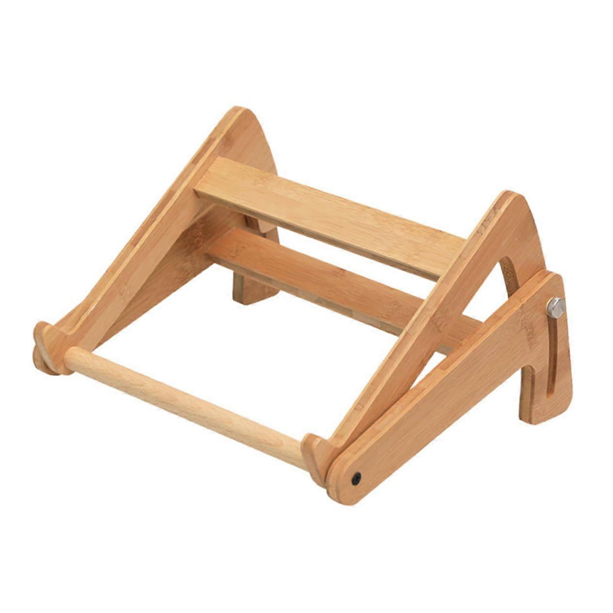 Wooden Laptop Stand Adjustable Height Ergonomic Notebook Rack For Posture, Easy Assembly, Improved Cooling, Home Office