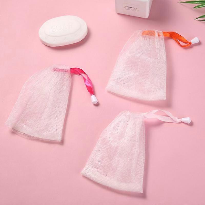 Soap Net Bag Net For Foam Cleaning Bath Net Colored Belt Lathering Foam Lathering Net Bathroom Toiletries