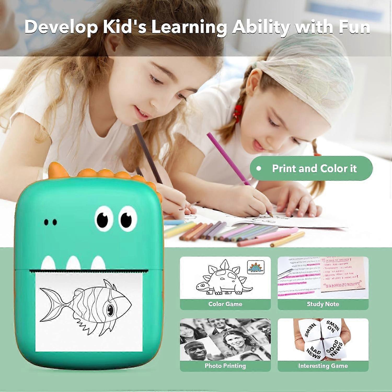 Mini Thermal Printer Multifunction Portable Sticker Maker Instant Photo Inkless Printing Support BT 