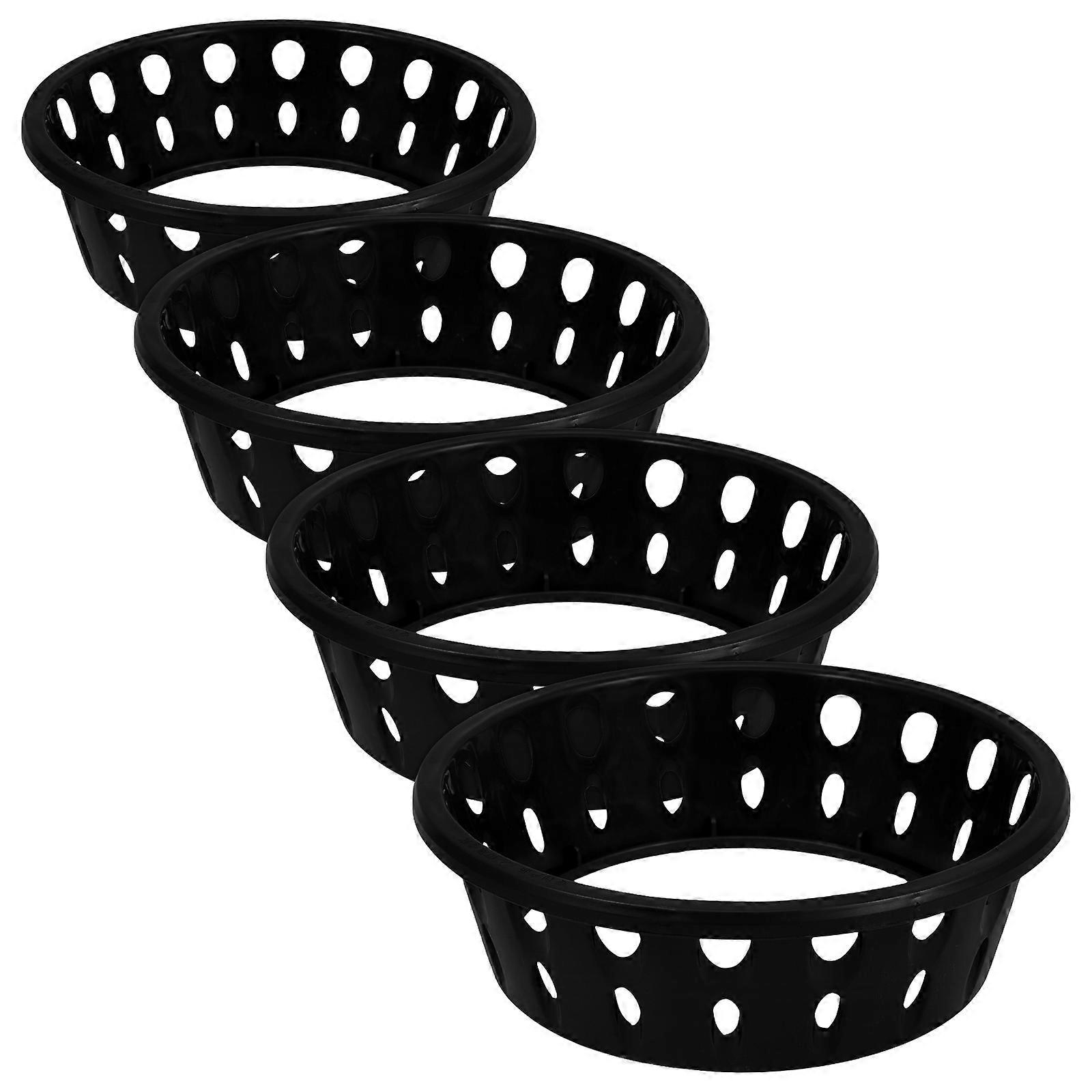 Fruit Display Ring Plastic Melon Cradle for Stable Placement 4Pcs Black