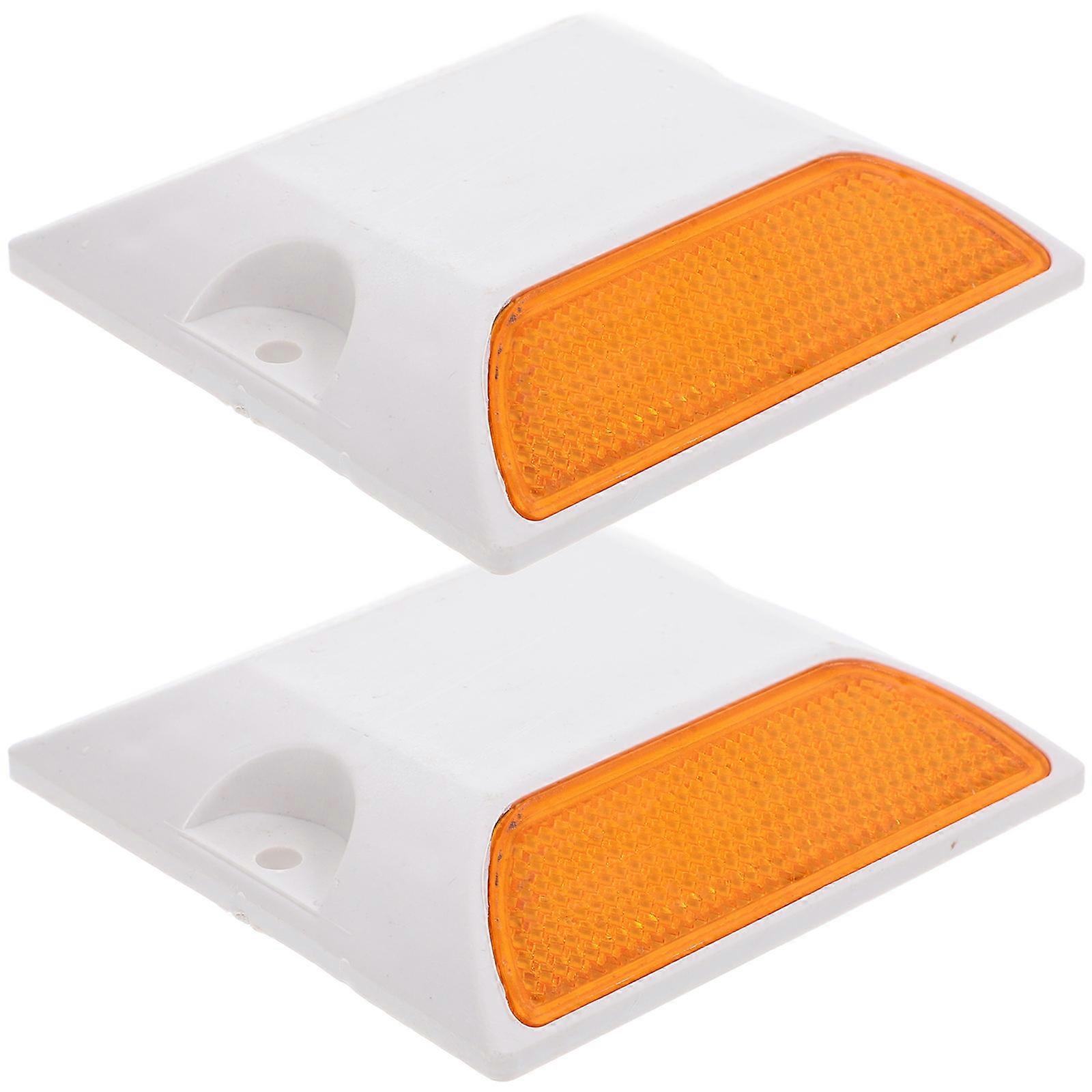 Reflective Road Pavement Marker for Decoration 2Pcs Weather Resistant Plastic