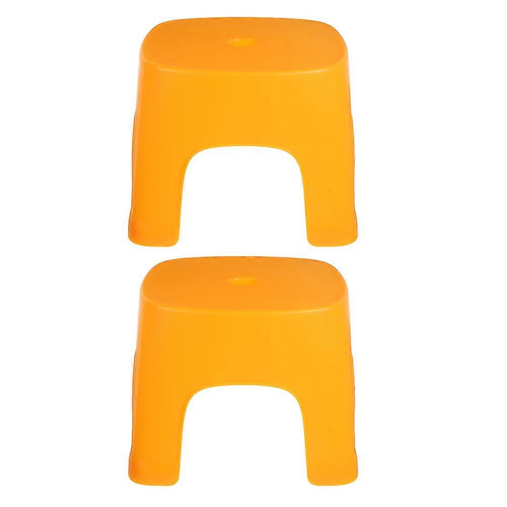 Plastic Stool for Household Use with 2Pcs Portable Plastic Bathroom Step Stools