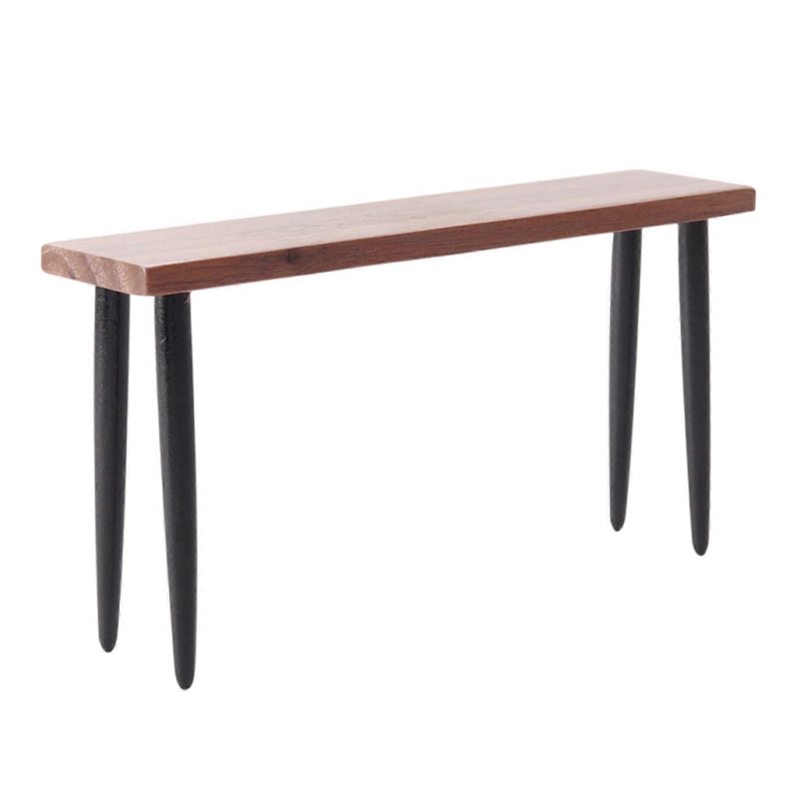 Realistic Counter Miniature Display Zakka Role Play and Display for Dollhouses Enthusiasts, 1/12 Scale, Wood Counter Multicolor