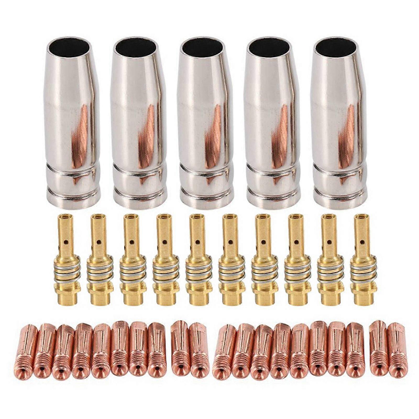 ckepdyeh 35Pcs 15AK Welding Torch Consumables 1mm MIG Torch Gas Nozzle Tip Holder of 15AK MIG Welding Torch