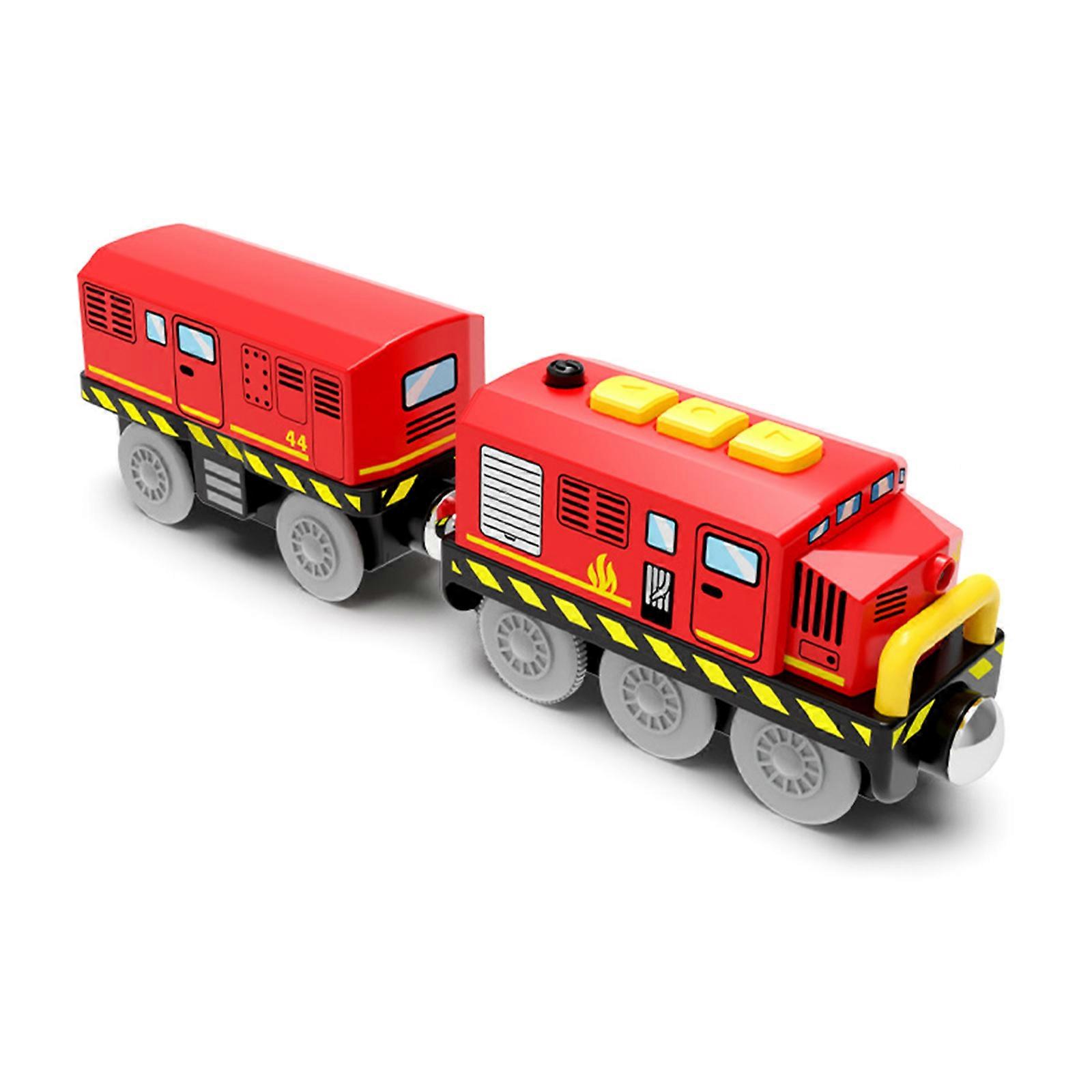 Toddler Friendly Motorized Train With Easy Magnetic Connection And Colorful Design Cartoon Train Play Set Multicolor