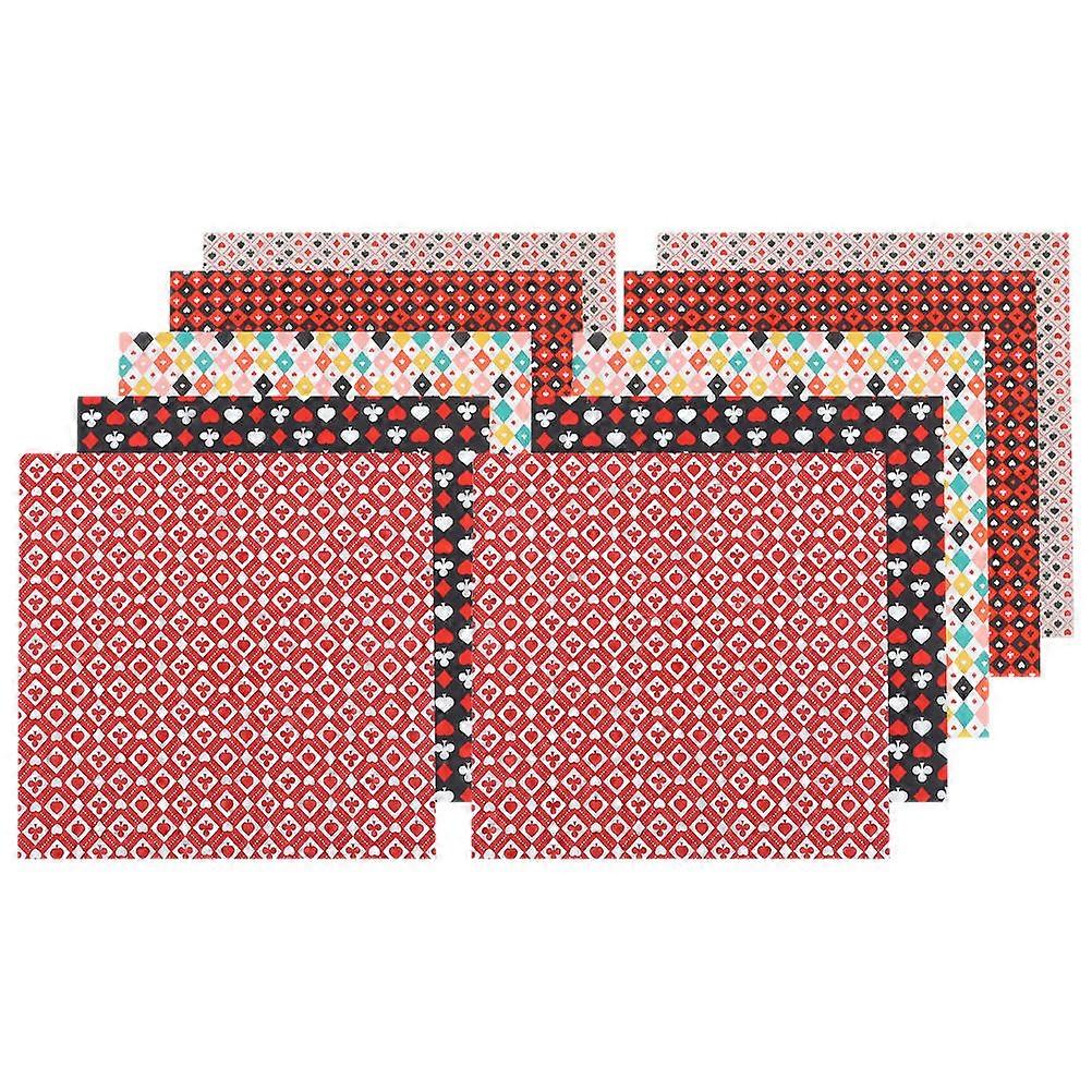 Pacote com 10 folhas de tecido de algodão em cores sortidas para patchwork, artesanato e projetos DIY.