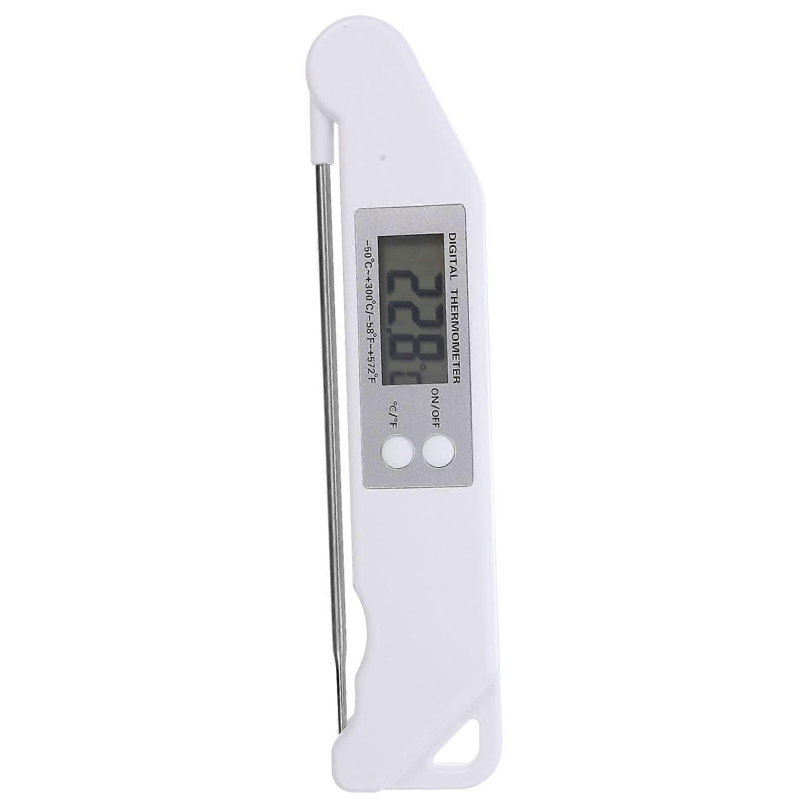 2pcs Barbecue Thermometer Folding Barbecue Thermometer Baking Thermometer (Silver)