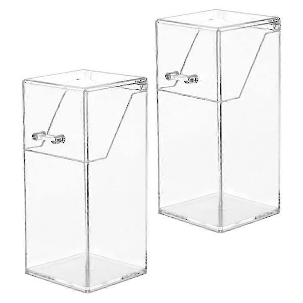 Acrylic household storage container with lid for cosmetics storage w