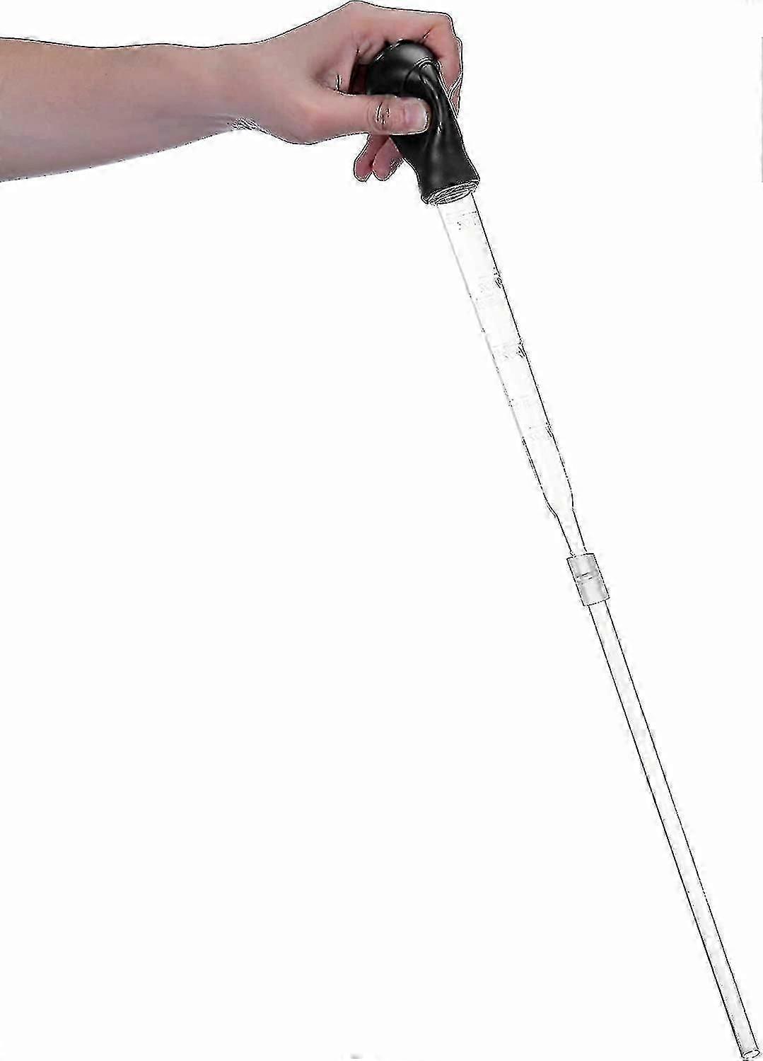 مغذي المرجان Sps Hps Feeder مع أنبوب التمديد ، حوض السمك طويل حقنة قطارة ماصة تركيا باستر لتغذية الأسماك البحرية (أسود / قابل للتمديد)